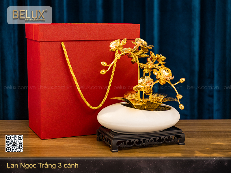 Lan ngọc trắng 3 cành